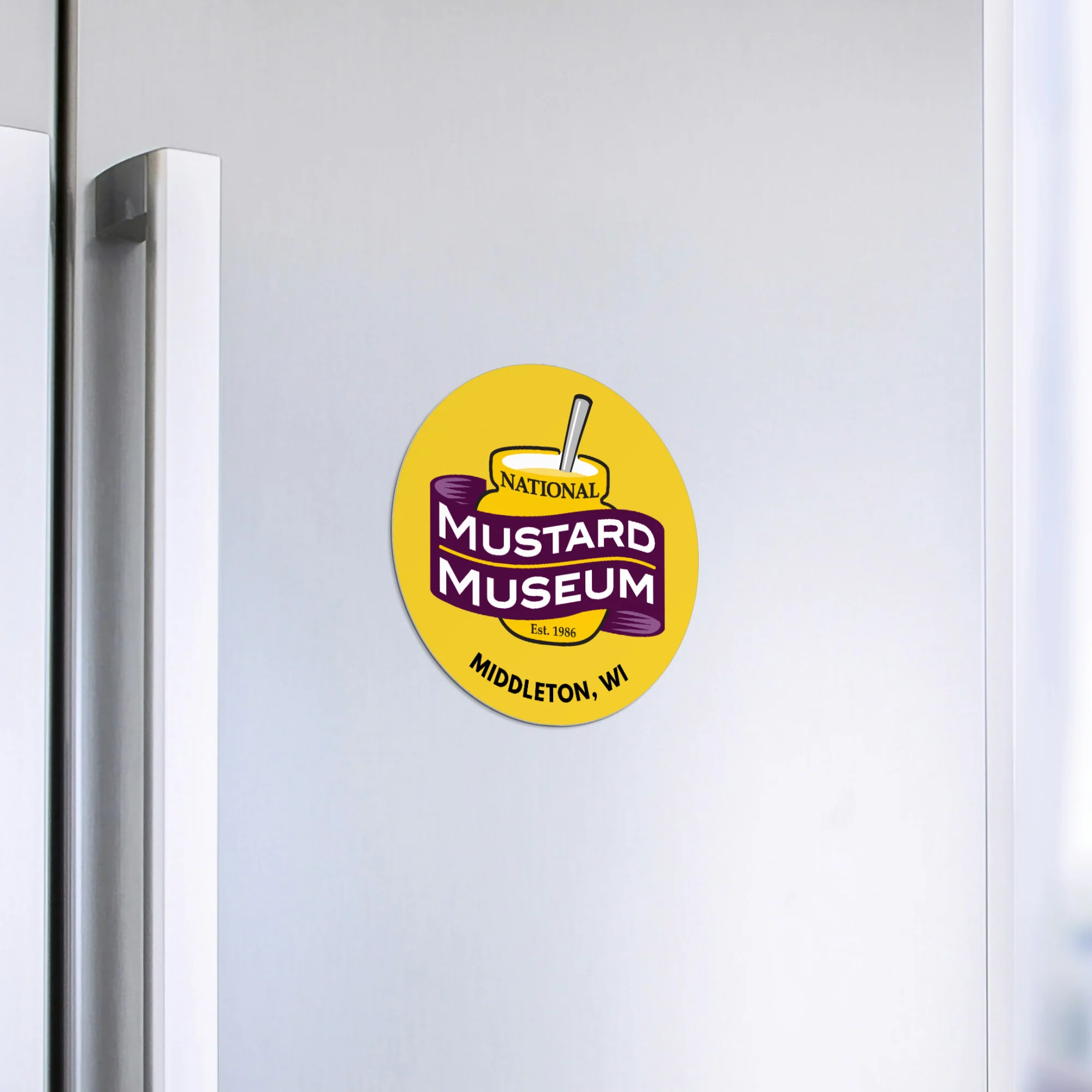 Mustard Museum Round Logo Magnet - Image 2