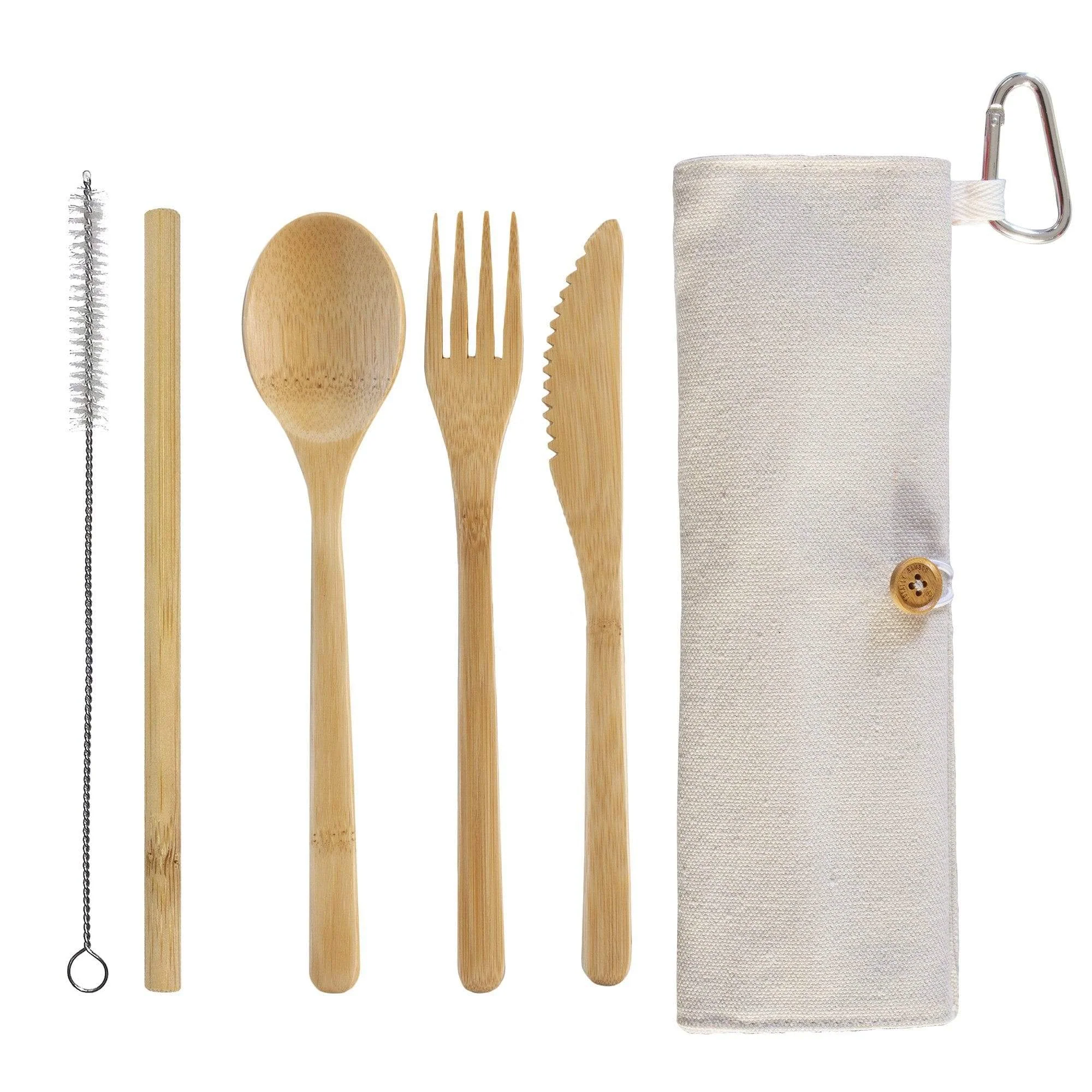 Totally Bamboo Reusable Utensil Set with Travel Case